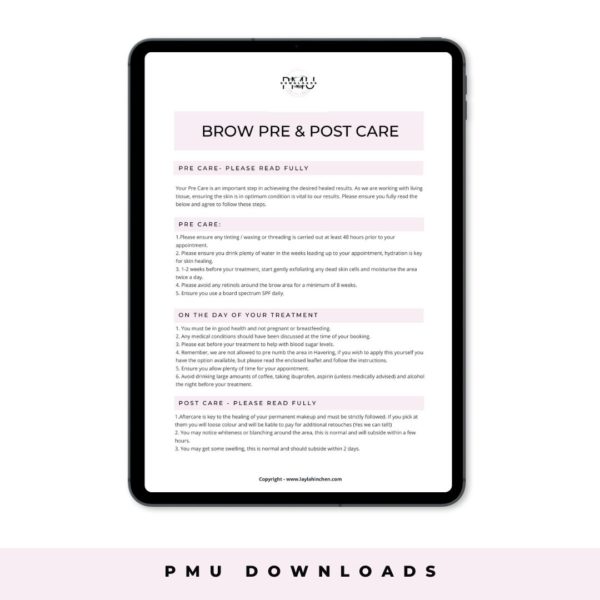 Eyebrow Pre & Post Care