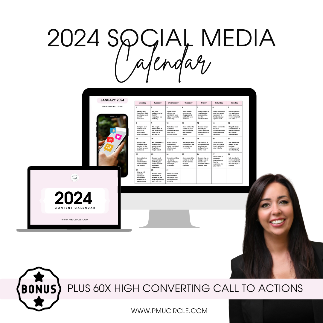 2024 Social Media Calendar The PMU Circle